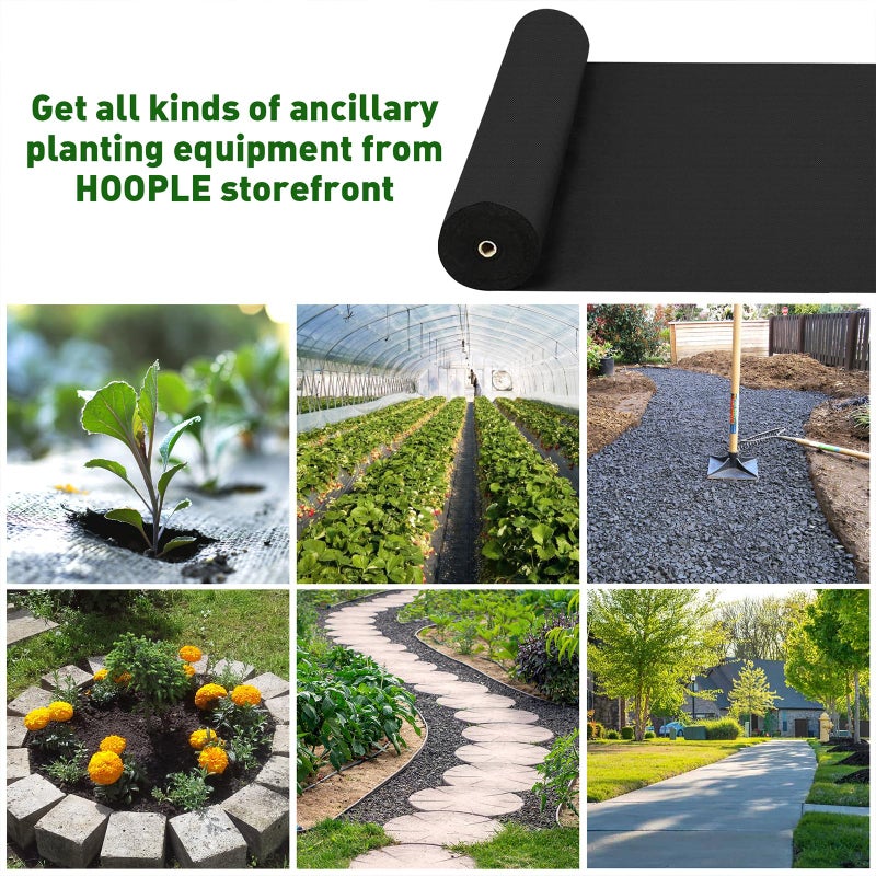 HOOPLE 3FT*100FT Premium Landscape Fabric Weed Barrier, Durable & Heavy-Duty, Thick Weed Barrier Fabric, Easy Setup & Superior Weed Control - Image 3